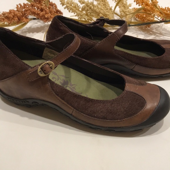 MERRELL suede leather Mary Jane ankle strap 10 - Picture 7 of 8